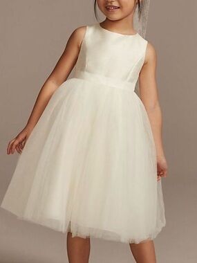 David’s Bridal Tulle Flower Girl Dress